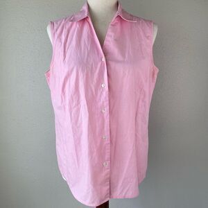ALC Sleeveless Pink Button Down Shirt Size L